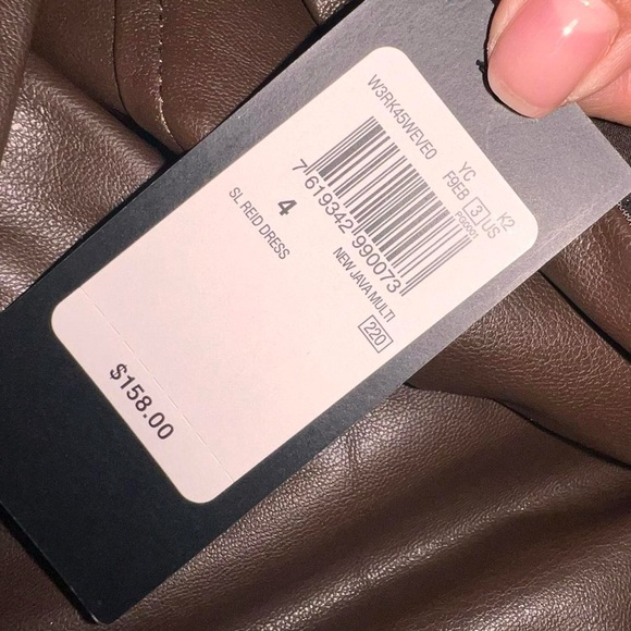 COPY - GUESS faux leather dress in brown - Picture 3 of 3